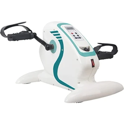 Image of Aidapt Power Assisted Portable Low Joint impact Fitness Rehabilitation Pedal Cycle Exerciser with Noise, Speed Control and Remote LCD Display for Leg Arm Exercises, White