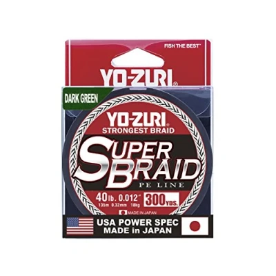 Image of Yo Zuri Superbraid 300 yd Floating Braid, Dark Green, 40 lb