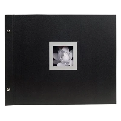 Image of Exacompta Ref 16944E Ceremony&#039; Wedding Photo Album 370 x 290mm in Size, 40 Black Pages, Holds Up To Approximately 160 Photos Windowed Cover