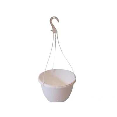 Image of The Flowerpot Men 27CM PLASTIC HANGING POTS BASKETS PLANTERS X3 (x3, White)