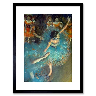 Image of Wee Blue Coo Edgar Degas Dancer Old Master Art Picture Framed Wall Print