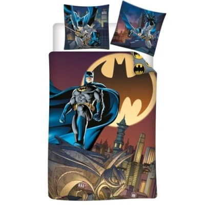Image of Batman Bedding Set, Single Duvet Cover 140 x 200 cm + Pillowcase 65 cm, Polycotton