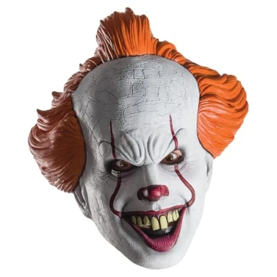 Image of Rubies Pennywise mask for adults, costume accessories, vinyl one size (Rubies 34718)
