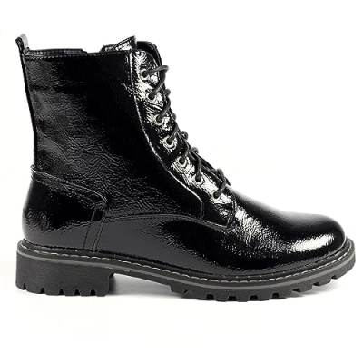 Image of Lunar Nala Womens Black Crinkle Ankle Boot Size 3 UK