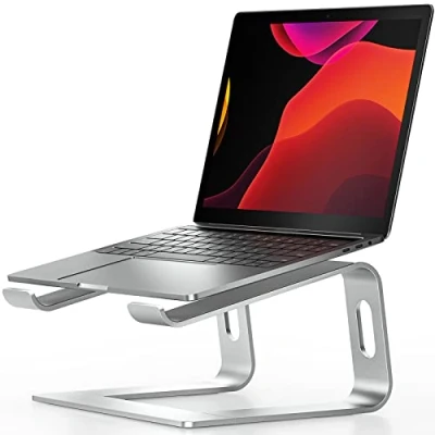 Image of NULAXY Laptop Stand for Desk, Aluminum Riser, Ventilated Computer Compatible with MacBook Pro/Air, Dell XPS, HP, Lenovo More 10 16 Laptops(Silver)