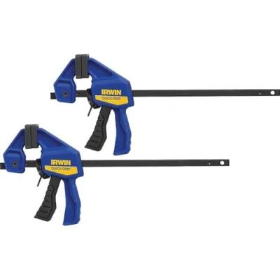 Image of Quick Grip Irwin 53006 Micro Clamp (1 x This pack contains 2 Spring Clamps), Black, 100mm