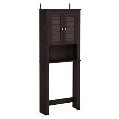Image of Furinno Wall Mounted Cabinets, Wood, Espresso, one size