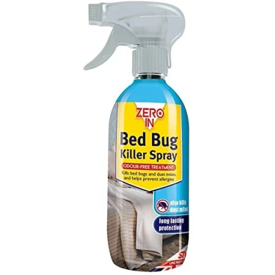Image of 2 X Bed Bug Killer Spray, Long Lasting, Solvent Free, Odourless, Water Based Household Treatment, Kills Bugs and Dust Mites 500 ml Clear