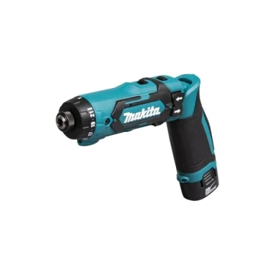Image of Makita DF012DSE 7.2V Li Ion Pencil Drill Driver Complete with 2 x 1.5 Ah Batteries and Charger Supplied in A Carry Case