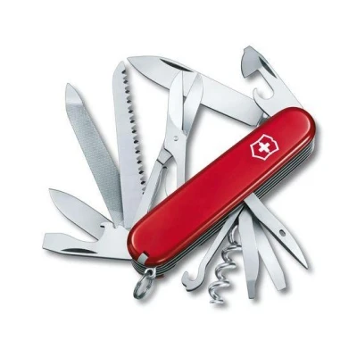 Image of Victorinox Ranger Camping Swiss Army Pocket Knife, Medium, Multi Tool, 21 Functions, Blade, Scissors, Red, One Size