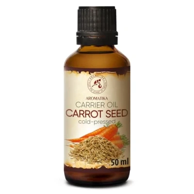 Image of Carrot Seed Carrier Oil 50ml Daucus Carota Cold Pressed Oils for Skin &amp; Body Care Nourishing Beauty Hair Nails