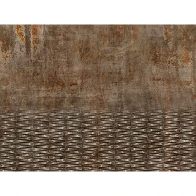 Image of Rasch 429770 Photo Wallpaper on Non Woven in Industrial Look with Metal Rust Brown 3.00 m x 4.00