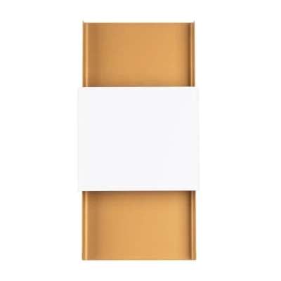 Image of Durlin Flush Wall Lamp Gold, White