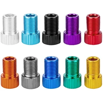 Image of HZJD Presta Valve Adaptors, Convert to Schrader Adapter for Bike, Inflate Tire Using Standard Pump or Air Compressor(10PCS)