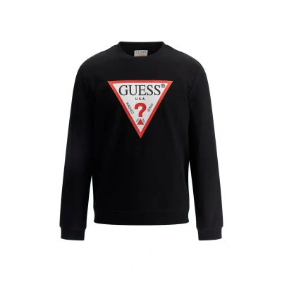Image of Guess Audley CN Sweatshirt, Men&#039;s, Size: Small, Jet black a996