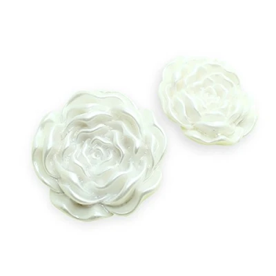Image of Anjing Stereoscopic Rose Colorful Buttons Elegant Style Fasteners, Pack of 10(30mm)