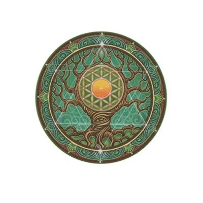 Image of Mandala Arts Colourful Decal Window Sticker 11.7cm Double Sided Ancient Wisdom by Bryon Allen (S70)