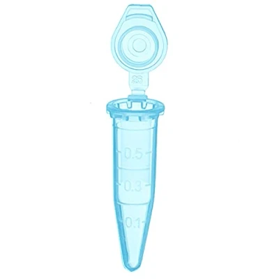 Image of MUHWA 1000PCS Polypropylene Graduated Microcentrifuge Tube with Snap Cap, 0.5ml Capacity Microtubes (Blue)