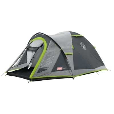 Image of Coleman Unisex Darwin 3 Plus tent, Camping and hiking 100 Percentage water proof, Sewn in groundsheet, A compact light Igloo trekking tent which can be put up quickly, Grey, One Size