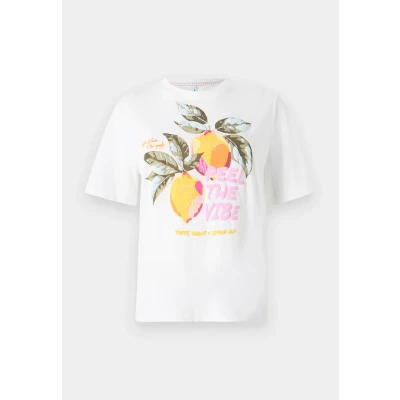Image of ONLY Women&#039;s Onlblinis Life S/S Fruit Top Box JRS, Cloud Dancer, M