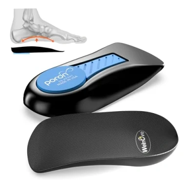 Image of Plantar Fasciitis Heel Support Inserts Welnove Low Arch Cushion Cups for Pain Heels Spur Achilles Tendonitis Orthotic Shoe Insert Women&#039;s 7 10.5, Men&#039;s 7.5 11 1 Pair