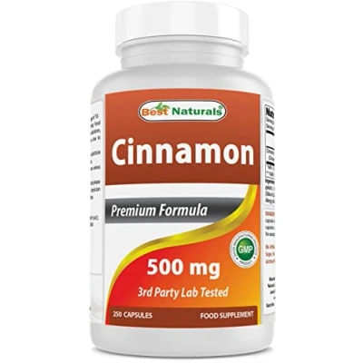 Image of Best Naturals Cinnamon 500 mg 250 Capsules (250 Count (Pack of 1))