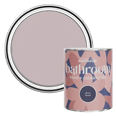 Image of Rust Oleum Purple Moisture Resistant Bathroom Wood and Cabinet Paint in Gloss Finish Lilac Wine 750ml