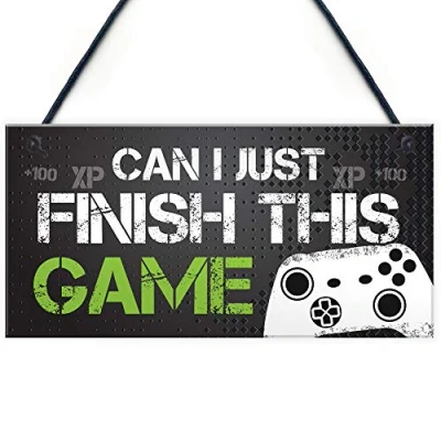 Image of RED OCEAN Funny Gamer Gift Gaming Sign For Boys Bedroom Man Cave Son Birthday Xmas Fan