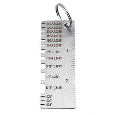 Image of Stainless Steel Wire Metal Sheet Thickness Gauge Welding Gage Plated Size Inspection Tool Gauges Imperial