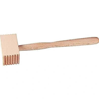 Image of Fackelmann Fair Beech Meat Tenderiser, Wood, Beige, 31.5 x 8 5 cm