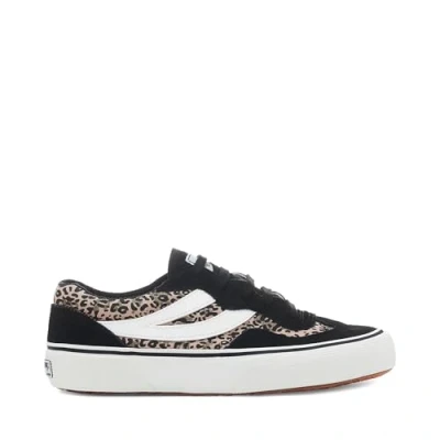 Image of Superga 2941 Revolley Leopard Trainer Female Black/Micro UK Size 3.5