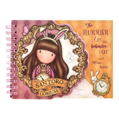 Image of Santoro Gorjuss Layered Wirobound Notebook Just One Second