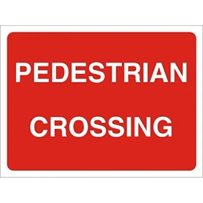 Image of Seco Pedestrian Crossing Sign, 600mm x 450mm 3mm Foam PVC
