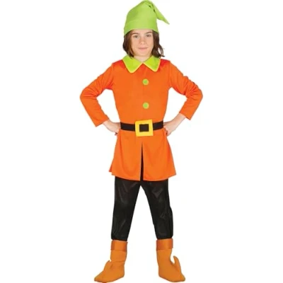 Image of FIESTAS GUIRCA Child&#039;s Orange Dwarf Costume