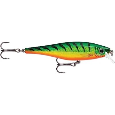 Image of Rapala BX Minnow Lure with Two No. 4 Hooks, 0.9 1.5 m Swimming Depth, 10 cm Size, Firetiger