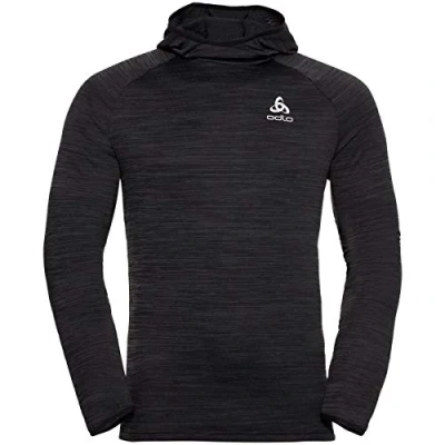 Image of Odlo(オドロ Men Hoody Midlayer Millennium Element Black Melange, X Large