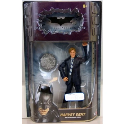 Image of The Dark Knight Harvey Dent with Scarred Coin Movie Masters Figure