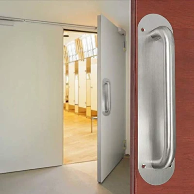 Image of Yosoo Stainless Steel Door Pull, Push Plate Access Pull Handle with Screws Entry handleset(1)