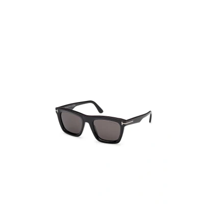 Image of TOM FORD Man FT1207 LELIO 01A Sunglasses Acetate Black Smoke Squared Normal