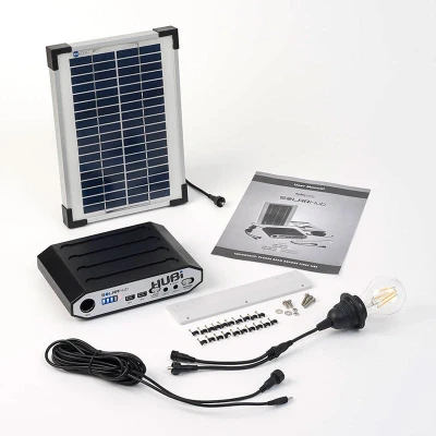Image of Solartech Premium Garden Building Solar Lighting &amp; Charging Kit 1 Suitable for Gazebos up to 3m x (10&#039; 10&#039;)