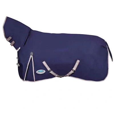 Image of WeatherBeeta ComFiTec Essential Combo Neck Heavy Horse Rug, Navy/Silver/Red, 6&#039;9