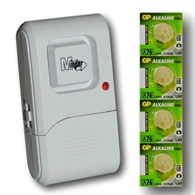 Image of EPOSGEAR Minder Mini Window Glass Vibration Security Burglar Alarm for Homes, Cars, Sheds, Caravans, Motorhomes etc (5, With Extra Batteries)