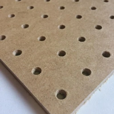Image of 6mm thick pegboard. Shopfitting stock display board or ideal for displaying items such as tools in garages and wool sewing rooms. Storage made easy. (1, 1200 x 300 6mm)