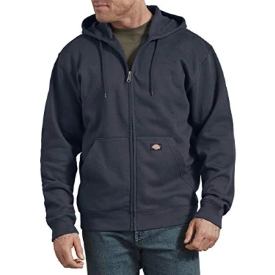 Image of Dickies Men&#039;s Big Tall Full Zip Hoodie Fleece Jacket, Dark Navy, XL UK