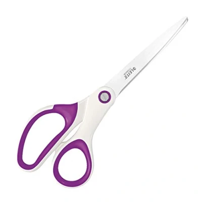 Image of Leitz Titanium Scissors, Right or Left Handed (Ambidextrous), 6.7 x 1.5 15 cm, Office Stationary, Ergonomic Handle, WOW Range, Purple