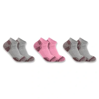 Image of Carhartt Women&#039;s Midweight Cotton Blend Low Cut Sock 3 Pairs, Assorted, M
