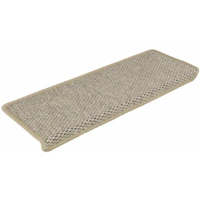 Image of vidaXL Stair Mats Self adhesive Sisal Look 15 pcs 65x21x4 cm Light Green