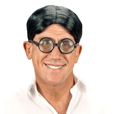 Image of Nerd Centre Parting Wig for Fancy Dress Costumes &amp; Outfits Accessory