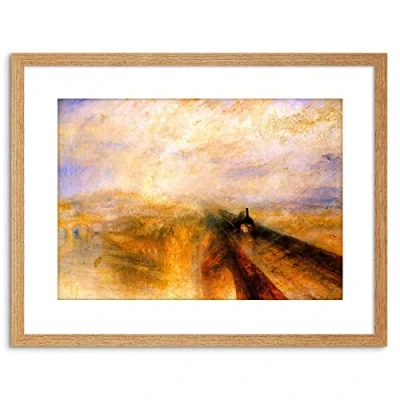 Image of Wee Blue Coo PAINTING TURNER RAIN STEAM SPEED GWR FRAMED PICTURE ART PRINT F97X9586