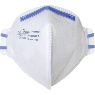 Image of Portwest FFP2 Fold Flat Respirator, Color: White, Size: , P250WHR